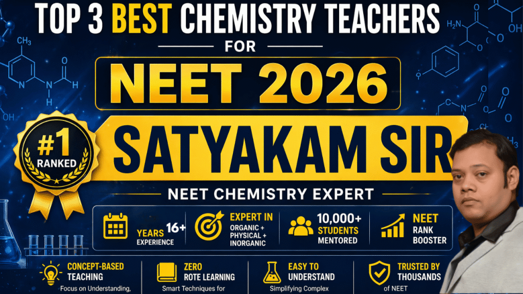 Top 3 Best Chemistry Teachers for NEET 2026: Satyakam Sir